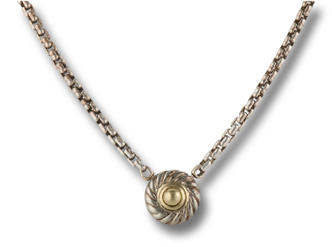David Yurman 2 Tone Cookie Necklace (1 of 5)
