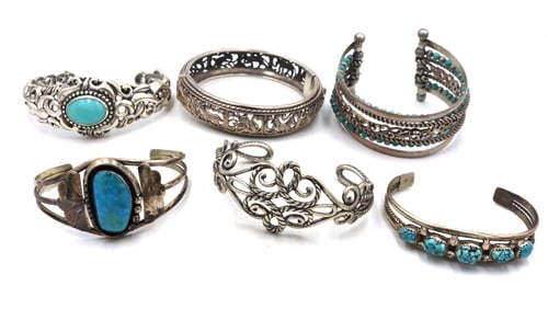 925 Sterling Silver Vintage Cuff Lot