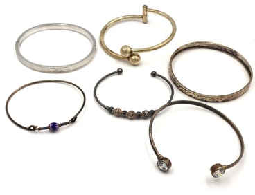 Vintage 925 sterling silver group lot of bangles