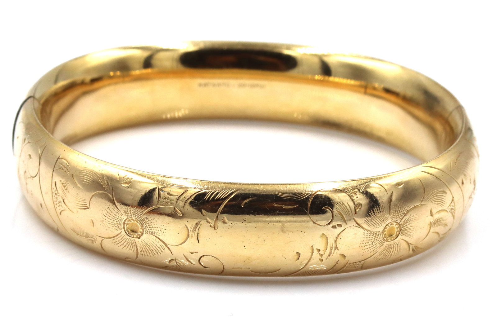 12kt Gold filled engraved bangle bracelet (1 of 6)