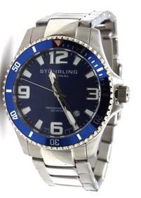 Stuhrling blue dial men's watch