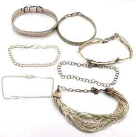 Group lot of 7 bracelet in 925 sterling silver