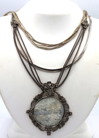 Group lot of 3 Vintage 925 sterling silver necklaces