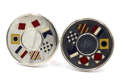 Tiffany & Co Nautical flag cuff links