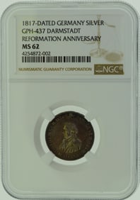 1817 NGC MS62 Silver Medal Germany Hesse