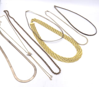 Group lot of 925 sterling silver necklaces