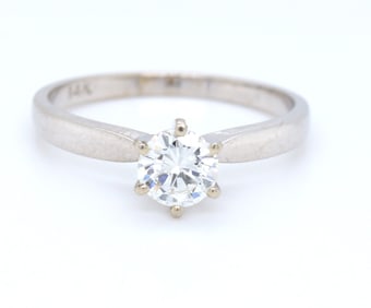 14kt White gold 1/2ct diamond solitaire ring