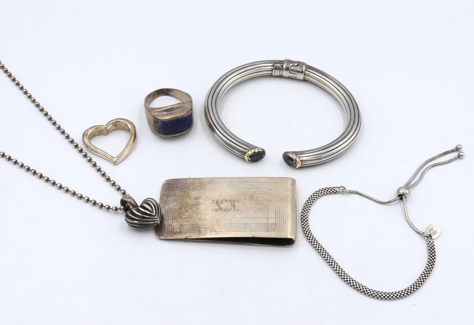 Group lot of vintage 925 sterling silver jewelry (1 of 8)