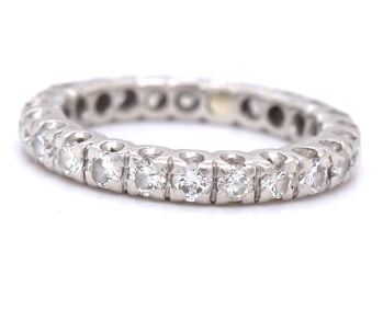 Platinum 1ctw round brilliant cut diamond eternity band