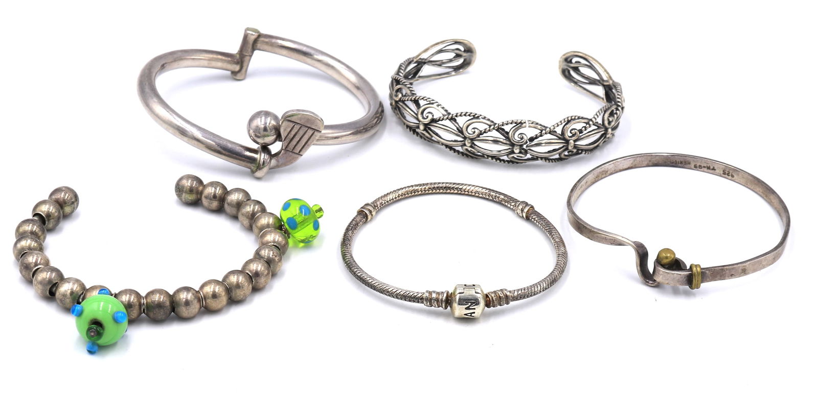 Group Lot of vintage 925 sterling silver bangles (1 of 9)