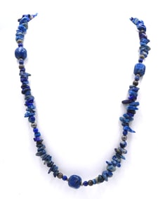 Lapis necklace with 925 sterling silver