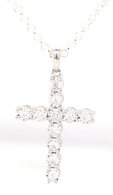 Effy silver diamond pendant on chain necklace