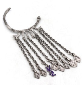 Tibetan dangle single cuff earring