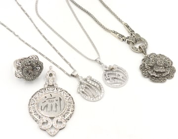 Group lot of Vintage 925 sterling silver mixed cubic zirconia jewelry