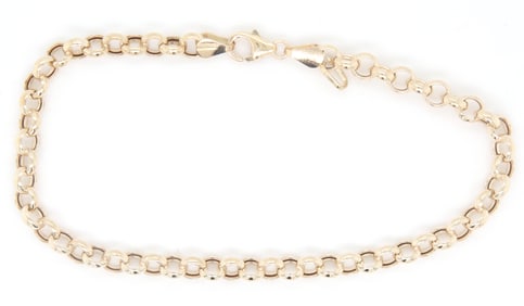 14kt Yellow gold Rolo link bracelet
