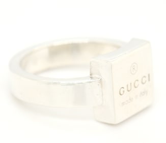 Gucci Square sterling silver ring