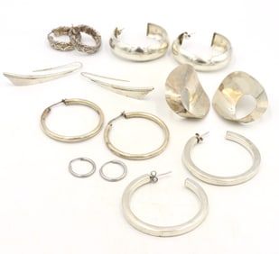 Group lot of Vintage 925 sterling silver earrings