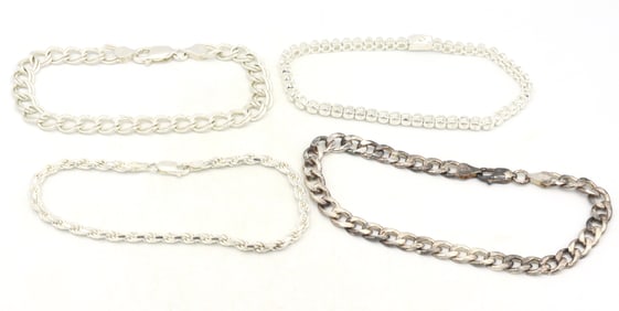 Group lot of Vintage 925 sterling silver bracelets