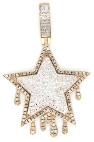 10kt Yellow gold cubic zirconia pendant