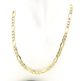 10kt Yellow gold Figaro chain necklace