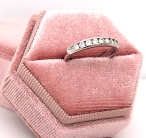 14kt White gold 0.55ctw channel set diamond band