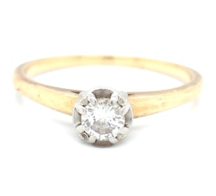 14kt Yellow gold RBC diamond ring
