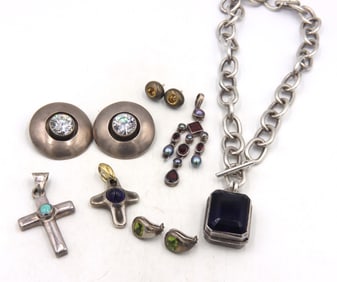 Vintage 925 sterling silver mixed jewelry