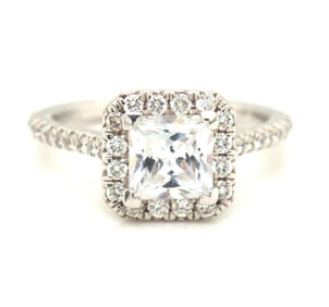 Gabriel & Co 0.38ctw princess cut halo semi mtg