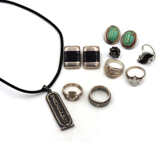 Group lot of Vintage 925 sterling silver mixed jewelry