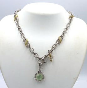 Judith Ripka 925 sterling silver pendant on chain