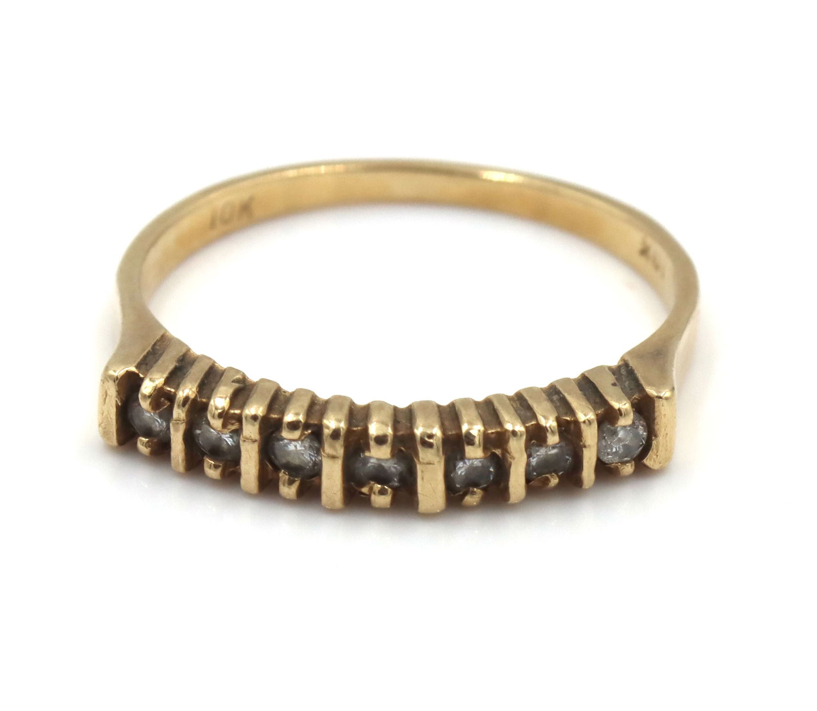 10kt Yellow gold diamond band (1 of 4)