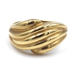 10kt Yellow gold weave ring