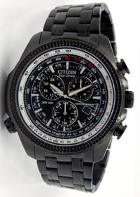 Citizen Eco drive black dial stainless steel men's watch