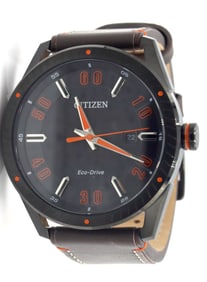 Citizen men's drive leather strap watch