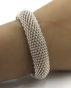 Tiffany & Co Somerset mesh bangle bracelet