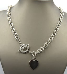 Tiffany & Co heart taggle necklace
