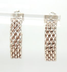 Tiffany & Co Somerset Mesh hoop earrings