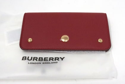 Brand new Burberry burgundy leather wallet