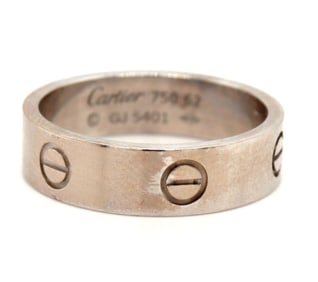 18kt White gold Cartier love ring 5mm