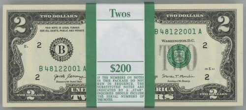 2017-A Series $2 Federal Reserve Notes – Sequential Pack (B)