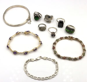 Group lot of Vintage 925 sterling silver mixed jewelry