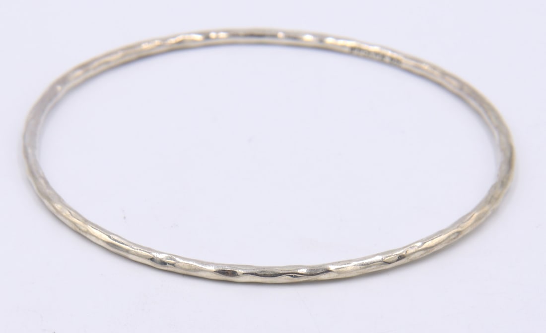 Stylish Sterling Silver Ippolita Hammered Bangle (1 of 4)