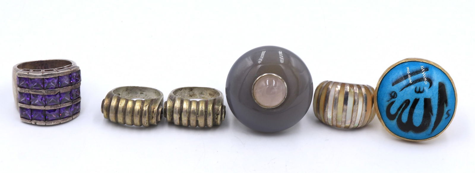 Group lot of vintage 925 sterling silver rings (1 of 4)