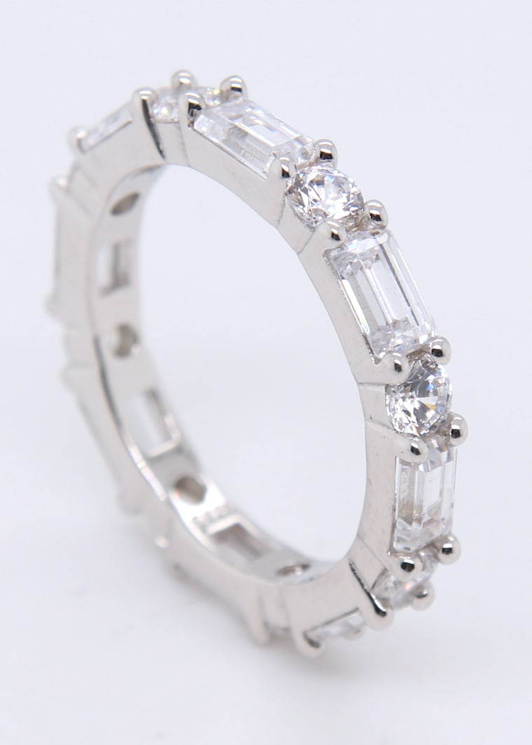 Sterling Silver Cubic Zirconia Band (1 of 3)