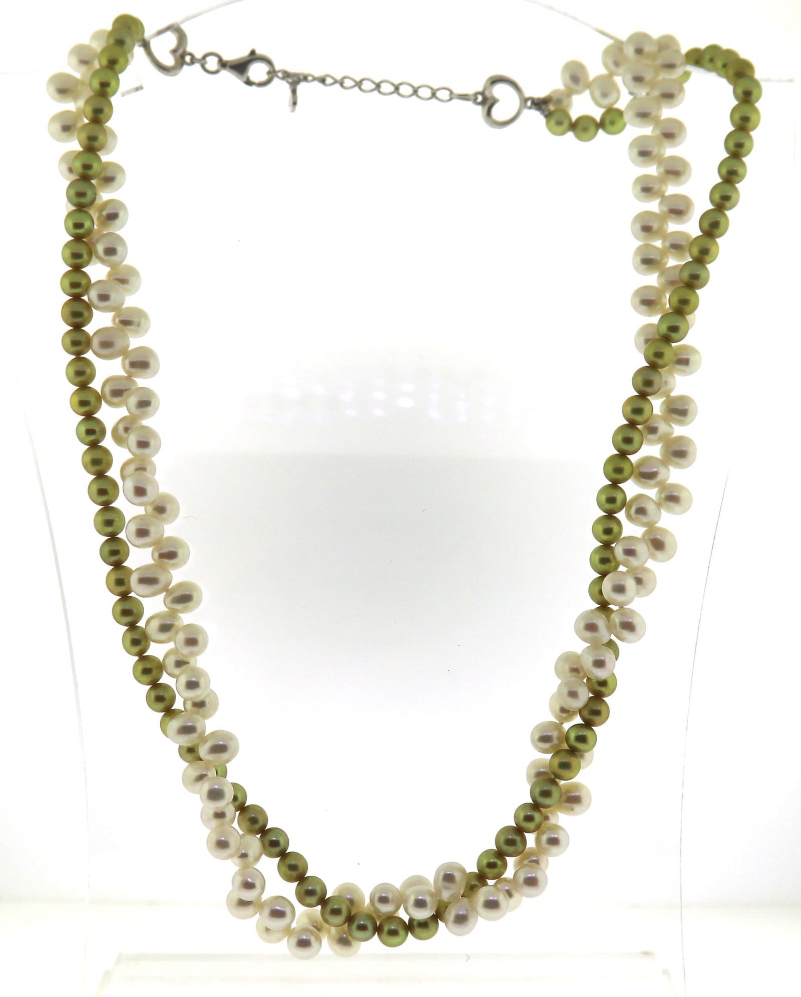 Pearl Necklace w Sterling Silver Clasp (1 of 4)