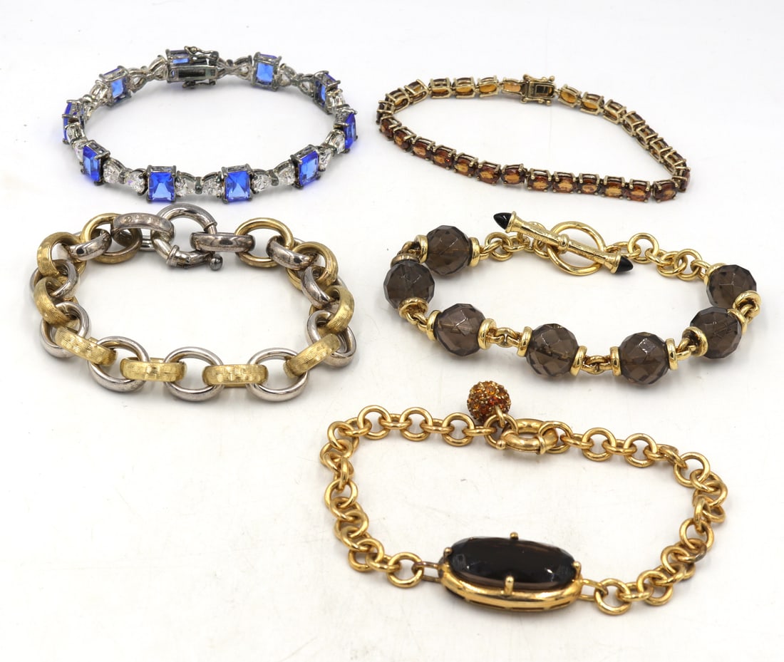 Group lot of Vintage 925 sterling silver bracelets (1 of 13)