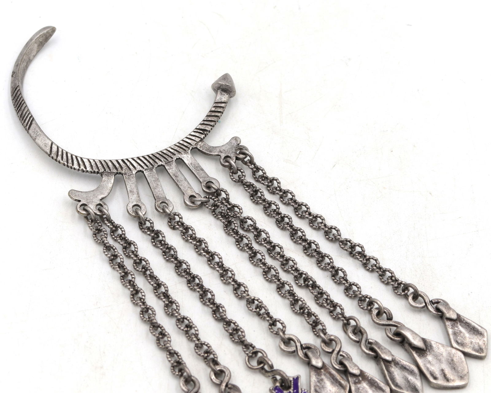 Tibetan dangle single cuff earring - 3