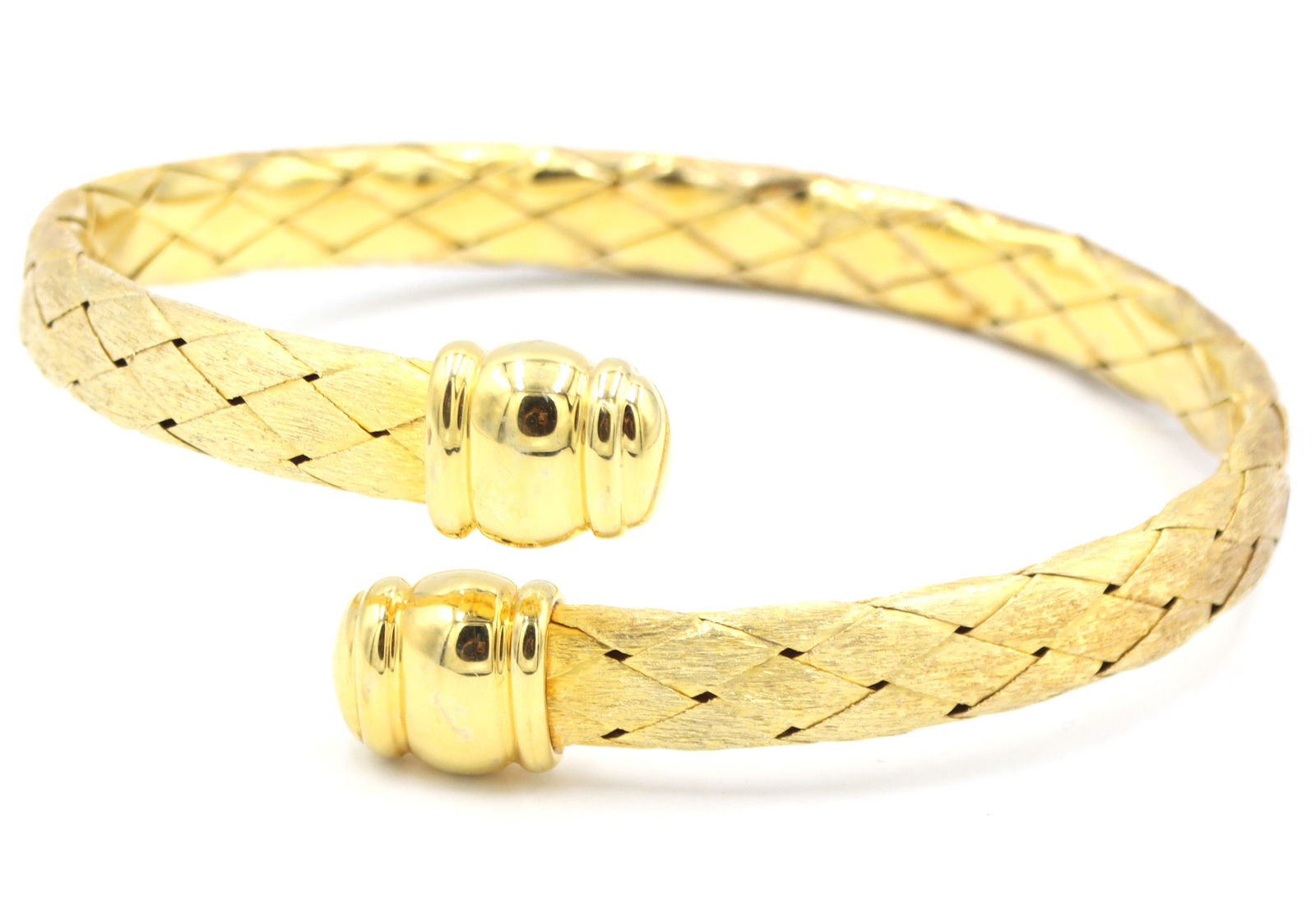 Italian 925 sterling silver bypass bangle (1 of 7)