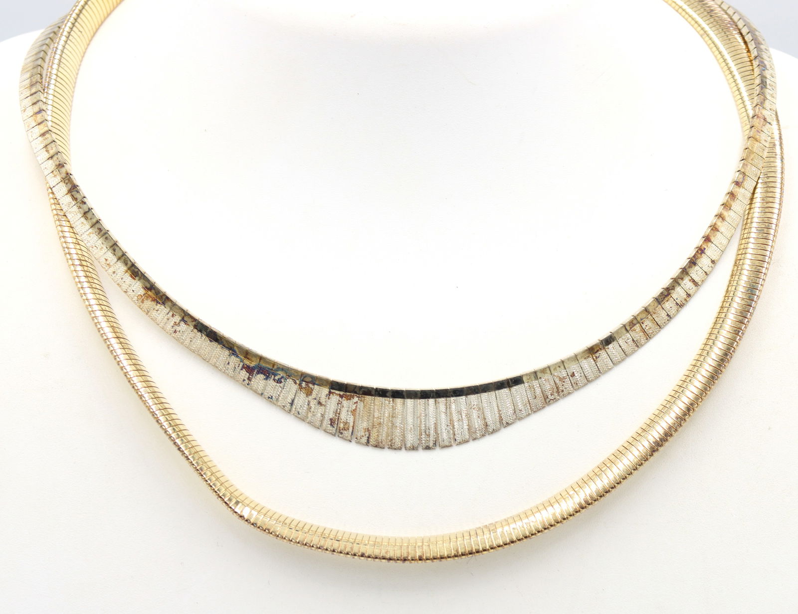 Lot of 2 Omega necklaces in 925 sterling silver (1 of 8)