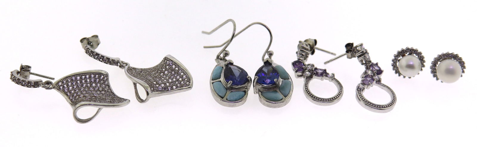 Lot of Sterling Silver Earrings (1 of 9)